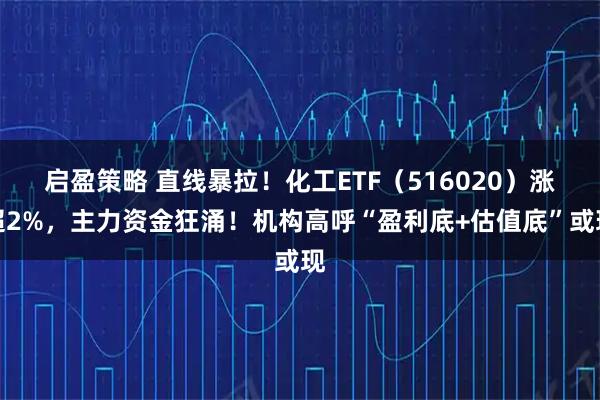 启盈策略 直线暴拉！化工ETF（516020）涨超2%，主力资金狂涌！机构高呼“盈利底+估值底”或现